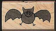 Goofy Bat Rubber Stamp