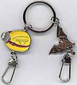 Caving Helmet and/or Flying Bat Key Ring Ornament Set