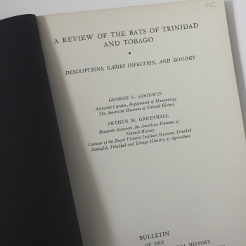  Review of the Bats of Trinidad and Tobago; Descriptions, Rabies Infection and Ecology - Product Image