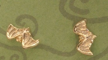 TinyBatGoldPlateEarrings