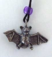 Classic Pewter Bat Pendant - Product Image