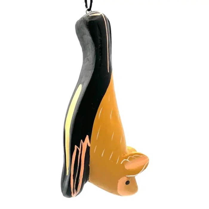 Balsa Tricolor Bat Ornament - Product Image