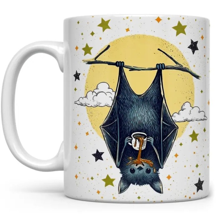 BatDrinkingCoffee15oz.Mug