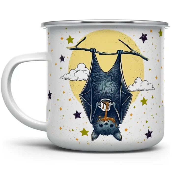 BatDrinkingCoffeeCamp12OzMug