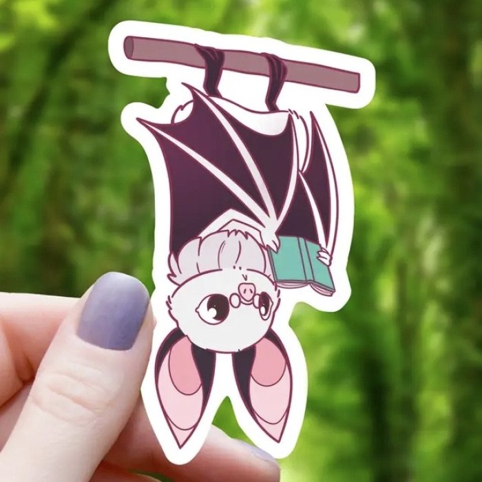 BatReadingBook3Sticker