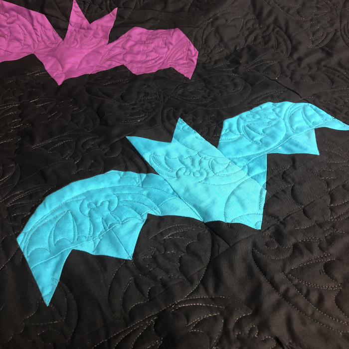 Bat Scramble Quilt 70 X 63 SOLD