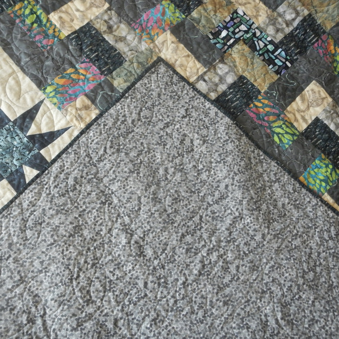 Bats On The Rocks Quilt (81 by 69 Inches) SOLD