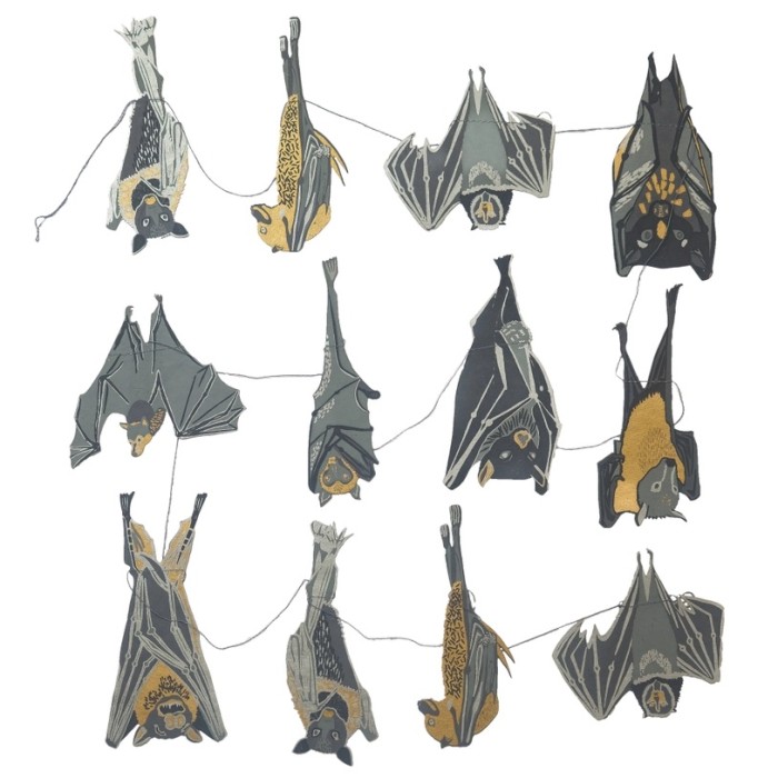 Bats Sewn Garland - Horizontal