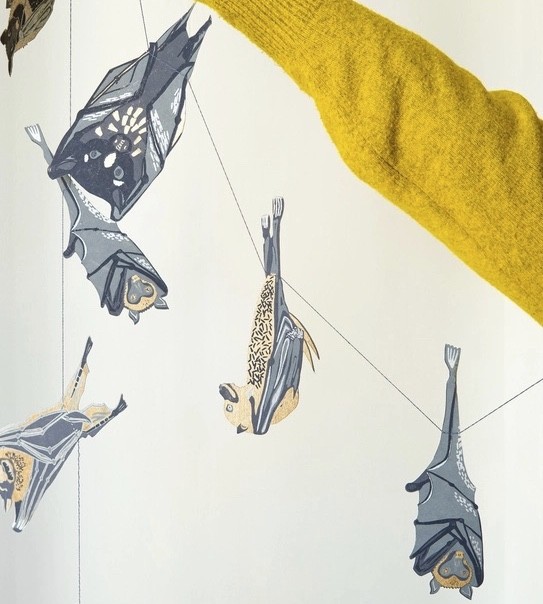 Bats Sewn Garland - Horizontal