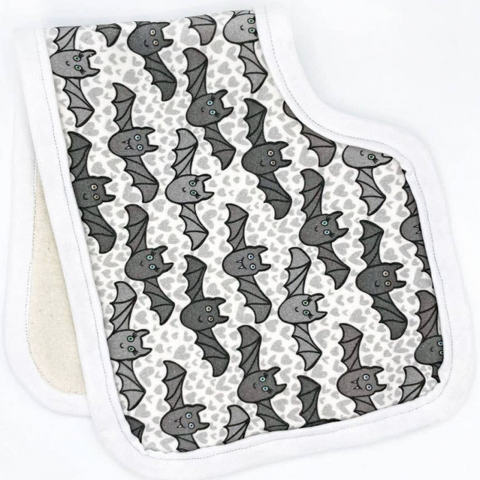 Benevolent Bats Organic Cotton Burp Cloth