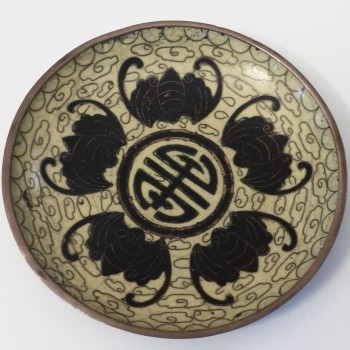 Brass Dish With Cloisonne Design SOLD - Product Image