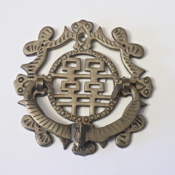 Brass Stylized Circle Of Bats Bedroom Door Knocker - Product Image