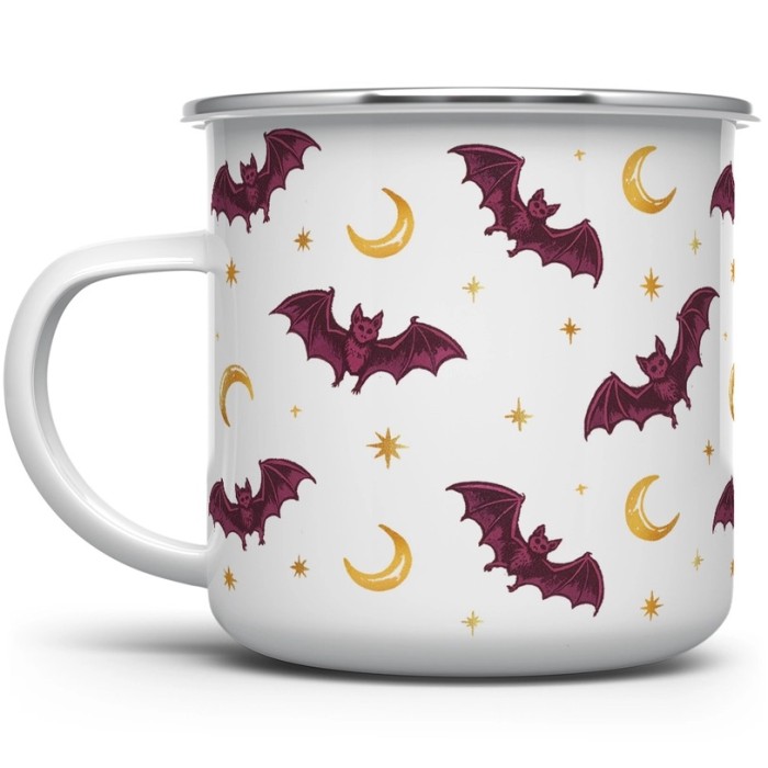 Celestial Bat Enamel 16 Oz. Camp Mug - Product Image