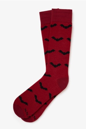 ClassicMaroonUnisexBatSocks