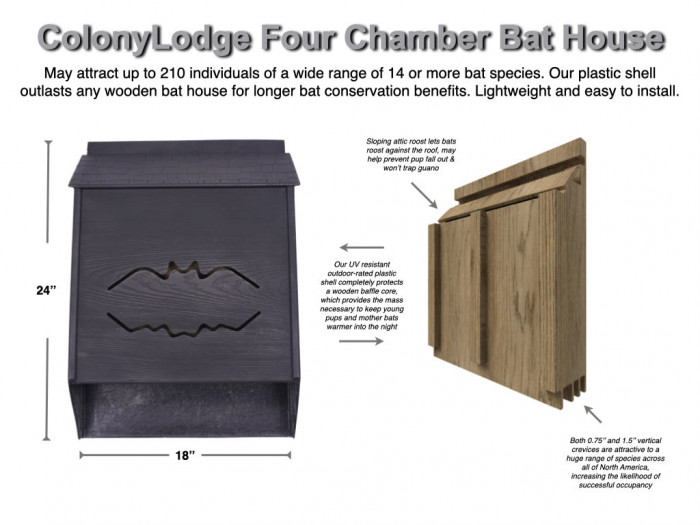 Colony Lodge 4 Chamber Bat House