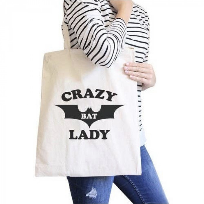 Crazy Bat Lady Canvas Tote