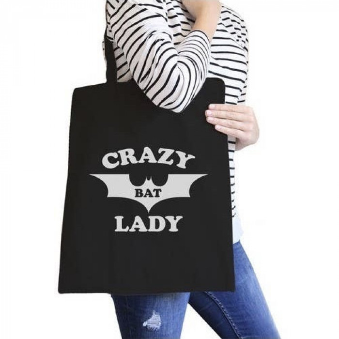 Crazy Bat Lady Canvas Tote