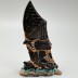 Egyptian Marble Bat on Abalone Shell Base By Zuni Artist Eric Lonjose