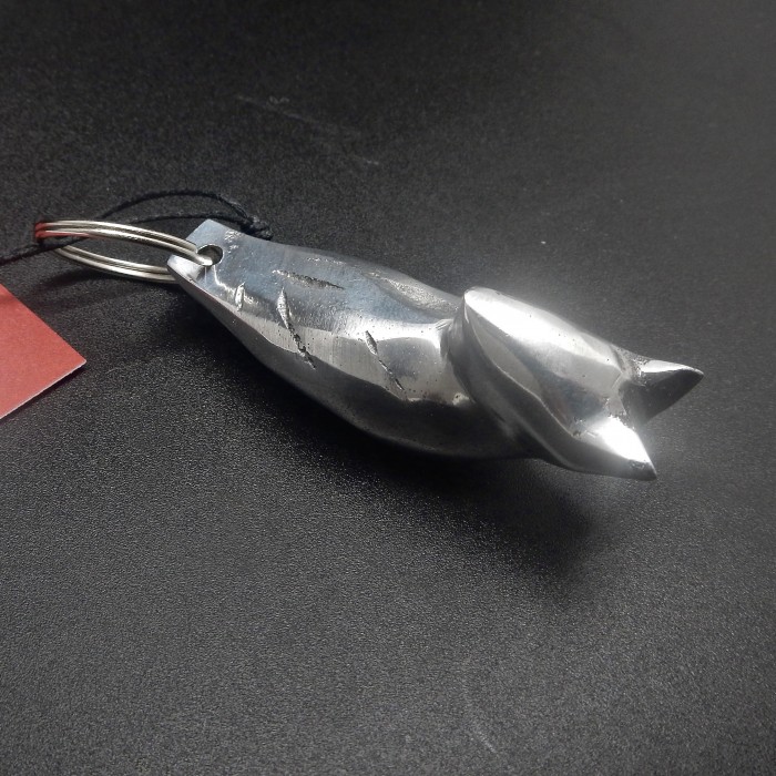 Fair Trade Recycled Cast Aluminum Bat Key Ring