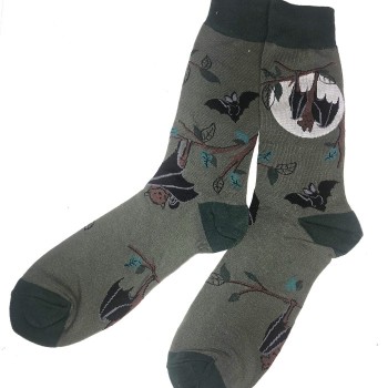Gone Batty Crew Socks - Product Image