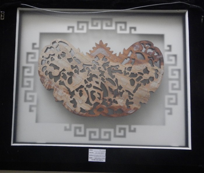 Heavy Frame Wooden Relief Bat Carving - Shipping will be quoted