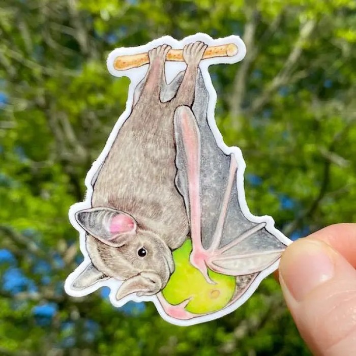 JamaicanFruitBatwithFigWeatherproofVinylSticker