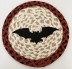Large Rust and Black Bat Ten Inch Trivet