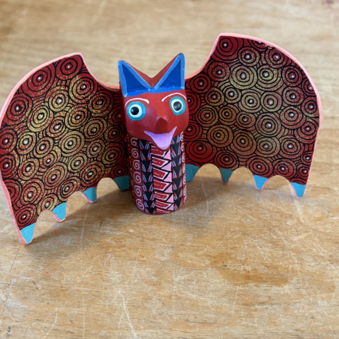 Medium Standing Oaxacan Carved Bat Figure SOLD - Product Image