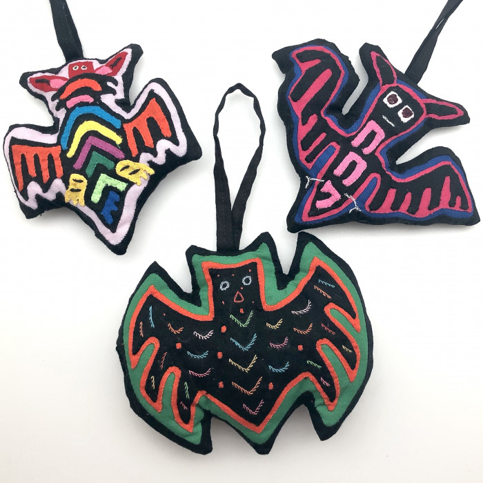Mola Bat Ornaments 