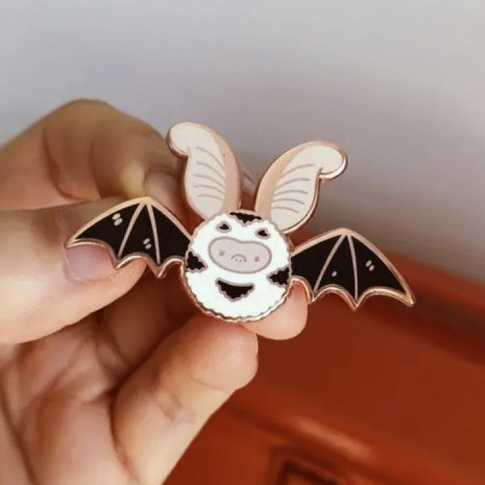 Noristudio Enamel Clutch Back Bat Pins (6 Styles Sold Individually)