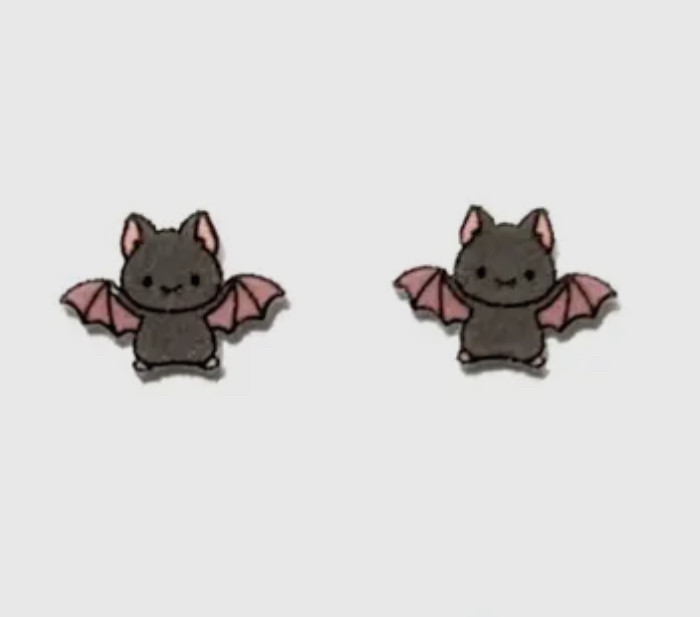PinkWingBatEarrings