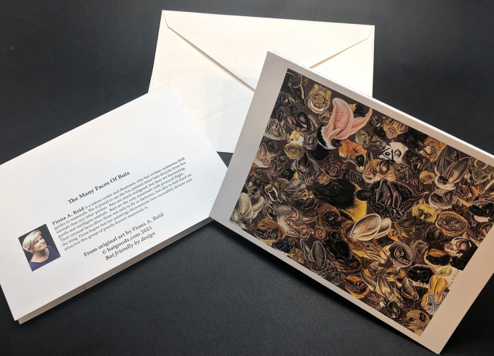 Premium "Many Faces Of Bats" 5x7 Note Cards
