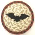 Large Rust and Black Bat Ten Inch Trivet