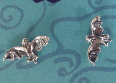 SmallBatSilverEarrings