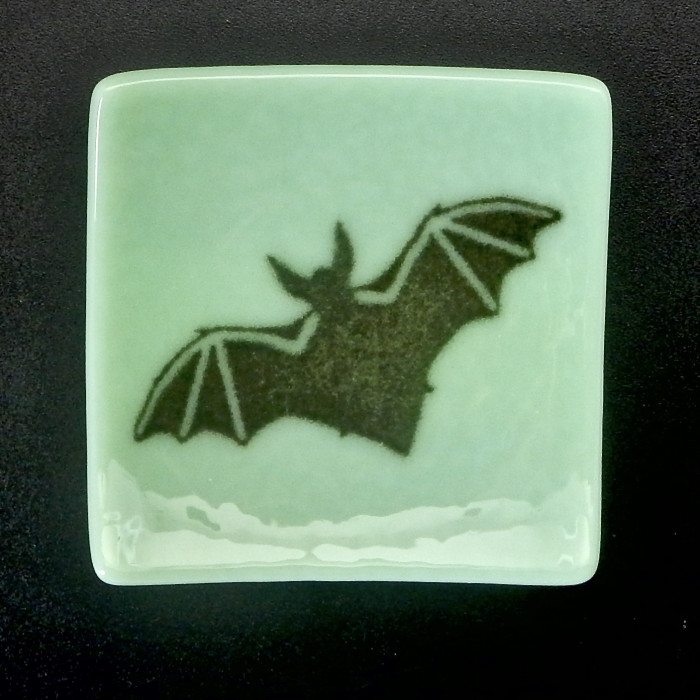Small Fused Glass Tea Bag, Jewelry, Candle Holder Plates