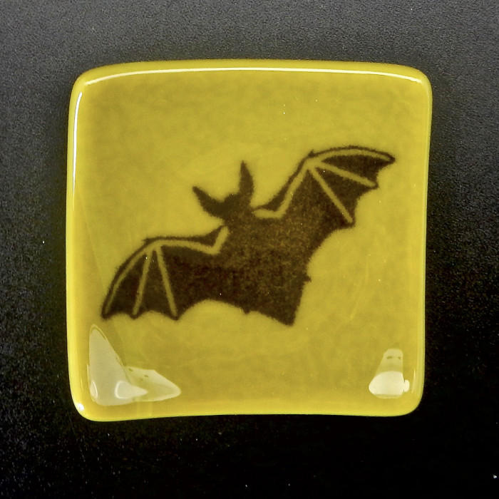 Small Fused Glass Tea Bag, Jewelry, Candle Holder Plates