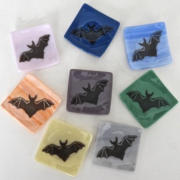 Small Fused Glass Tea Bag, Jewelry, Candle Holder Plates