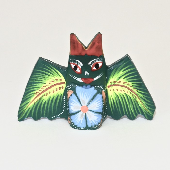 Small Oaxacan Carved Bat Figures By Diaz