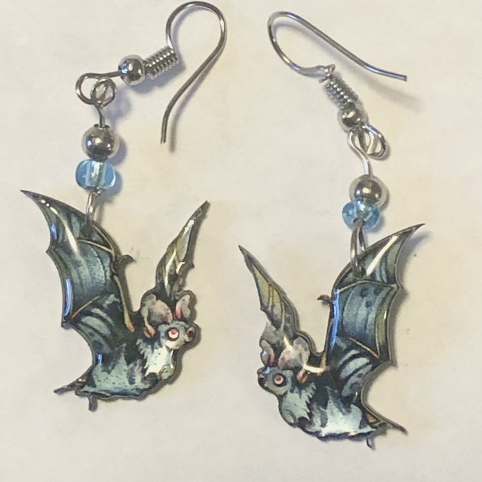 SpiritOfNatureTurquoiseBatEarrings