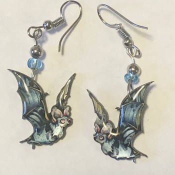 Spirit Of Nature Turquoise Bat Earrings