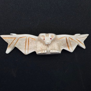 Antler Bat Carving By Zuni Artist Justin Hustito SOLD - Product Image
