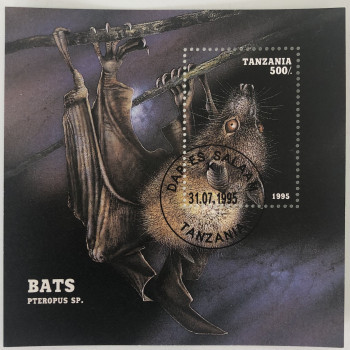 Tanzania Pteropus Bats Cancelled Stamp Sheet