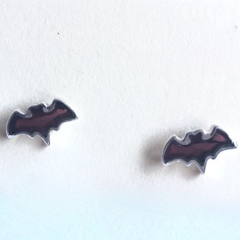 Tiny Silver Garnet Post Earrings