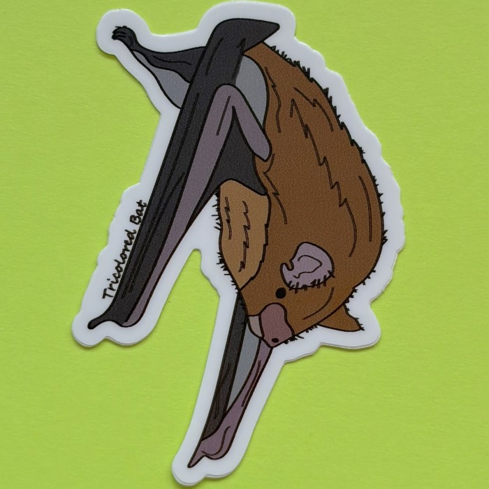 TricolorBatDieCutSticker