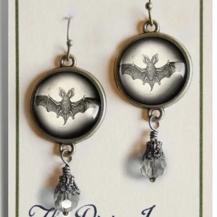 Victorian Bat Earrings